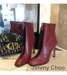 Jimmy Choo Macel 100 Knöchel Booties Frauen Kalb Leder Rot