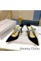 Jimmy Choo Bing Μουλάρια Γυναικών Σουέτ Με Κρύσταλλο Και Μαργαριτάρι Λουρί Μαύρο