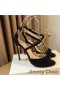 Jimmy Choo Emsy 105 Σανδάλια Γυναικών Σουέτ Μαύρο