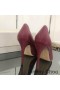 Jimmy Choo Love 100 Αντλίες Δέρματος Γυναικών Με το JC Έμβλημα της Βουργουνδίας