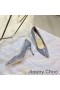Jimmy Choo Love Αντλίες Γυναικών Glitter Υποβαθμίσει Ύφασμα Silver